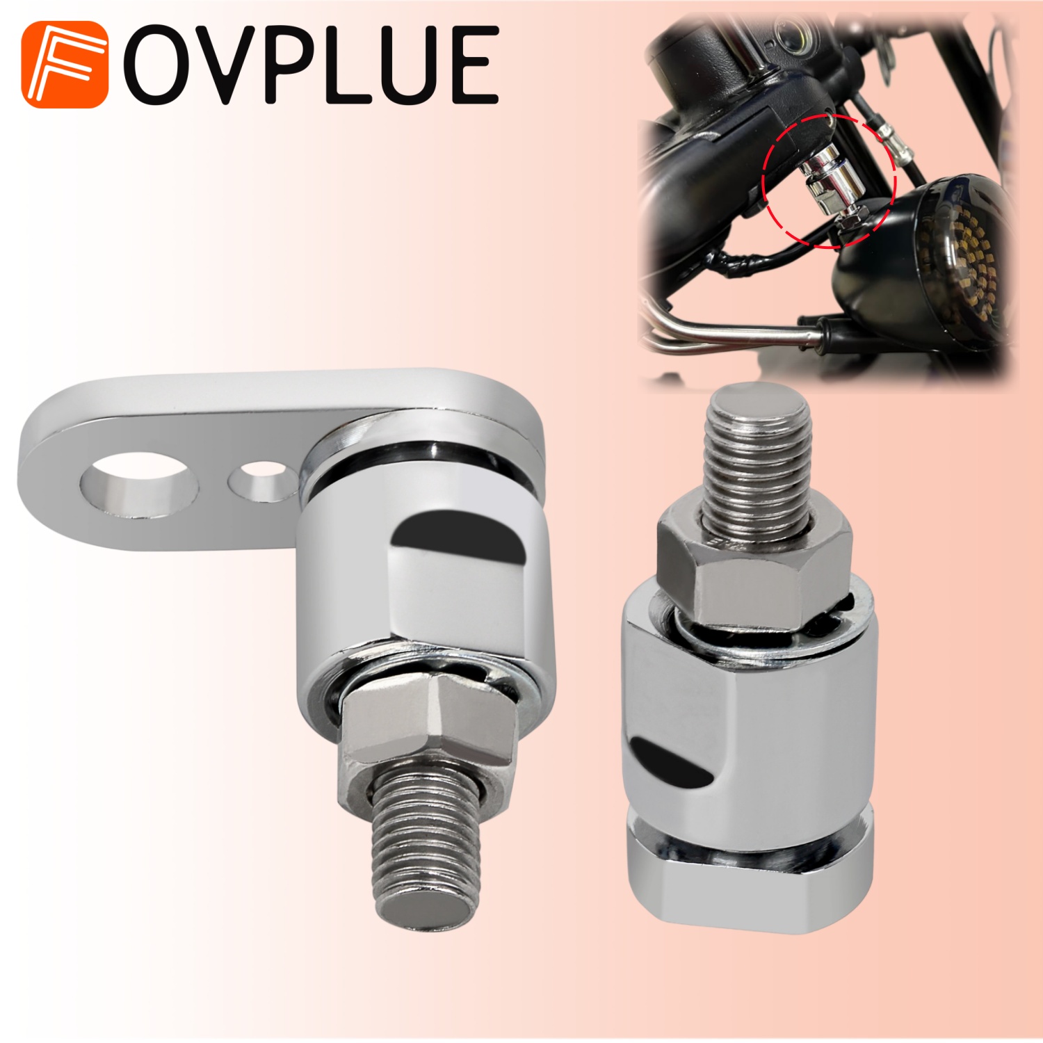 Abu Garcia Reel Revo - ชุดอุปกรณ์ตกแต่งมอเตอร์ไซค์โครเมียม ชุดไฟเลี้ยวหน้าแบบหมุนได้ สำหรับ Harley Softail Dyna